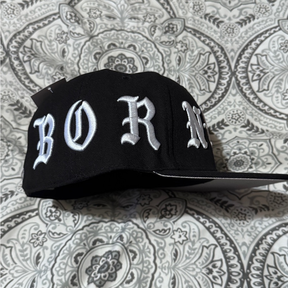 Black Cap with White Lettering - Picture 5 of 5